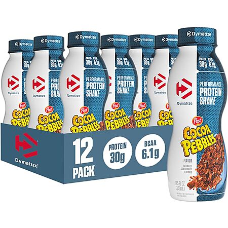 12-Pack Dymatize Protein Shake for $21.47!