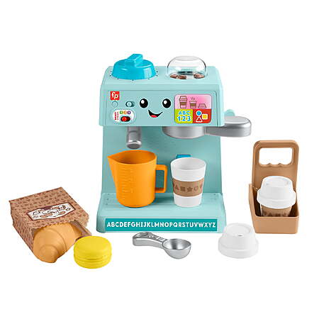Fisher-Price Learn & Serve Coffee Cafe Playset Toy w/ 100+ Songs & Sounds $12 