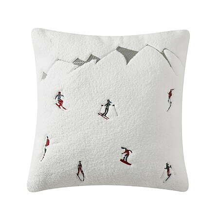 Holiday Time 18" x 18" Ivory Ski Sherpa Decorative Pillow $3.40 