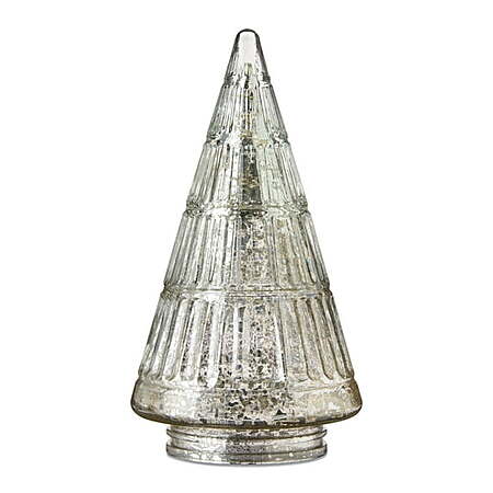 7.9" My Texas House Glass Ribbed Christmas Tree Tabletop Decoration (Silver)  $3.33 & More + Free S&H w/ Walmart+ or on $35+