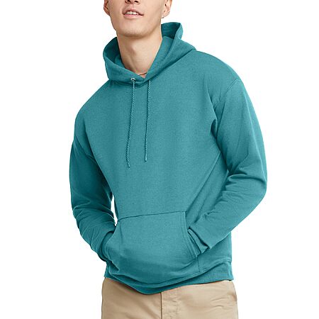 Hanes Men's & Big Men's EcoSmart Fleece Pullover Hoodie Sweatshirt (Spanish Green or Metallic Teal) $8.72 + Free Shipping w/ Prime or on $35+