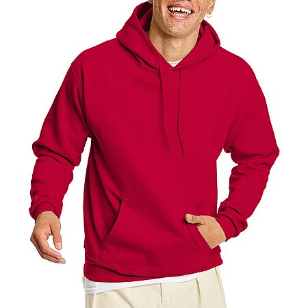 Hanes Men's & Big Men's EcoSmart Fleece Pullover Hoodie Sweatshirt (Deep Red or Deep Royal) $8.72 + Free Shipping w/ Prime or on $35+