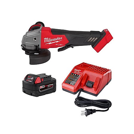Milwaukee M18 FUEL 18V Lithium-Ion Brushless Cordless 4-1/2" / 5" Grinder and Starter Kit w/ 5.0 Ah Battery and Charger + FREE Select Tool $149 + Free Shipping