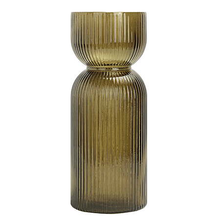 10" Better Homes & Garden Green Translucent Ribbed Glass Tabletop Vase $7.81 + Free S&H w/ Walmart+ or on $35+