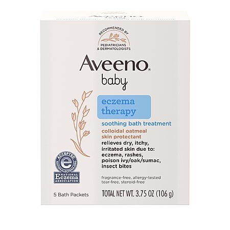 5-Count Aveeno Baby Eczema Therapy Soothing Bath Treatment $4.28 w/ S&S + Free Shipping w/ Prime or on $35+ (0 replies)