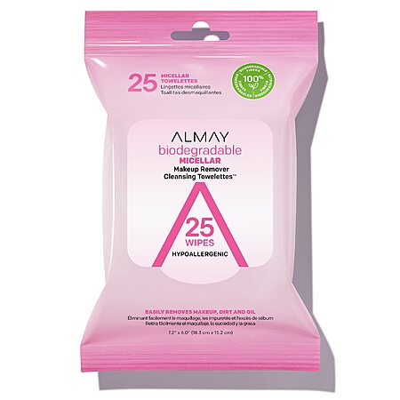 25-Count Almay Makeup Remover Cleansing Towelettes (Fragrance-Free) $2.40 w/ S&S + Free Shipping w/ Prime or on $35+