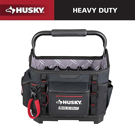 14" Husky Build-Out Heavy Duty Zippered Tool Bag/Tote w/ Handle $39.98 + Free Shipping