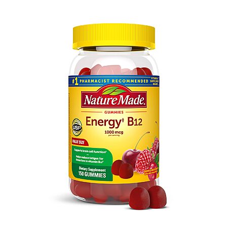 Select Accts: 150-Ct 1000mcg Nature Made Vitamin B12 Gummies (Cherry & Mixed Berry)