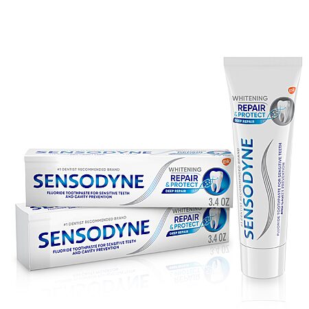 2-Pk 3.4-Oz Sensodyne Repair & Protect Whitening Toothpaste for Sensitive Teeth