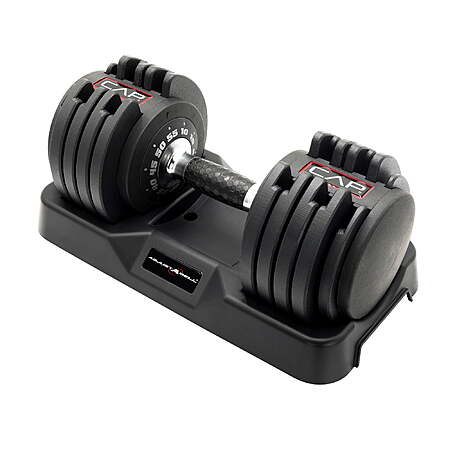 55-lbs CAP Barbell Adjustabell Dumbbell w/ Contoured Full-Rotation Handle