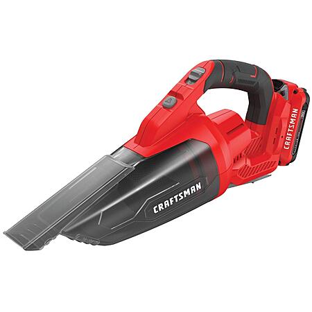 CRAFTSMAN V20 45 CFM Cordless Hand Vacuum w/ 2-Stage Filtration, Battery & Charger $59 + Free Shipping w/ Prime or on $35+