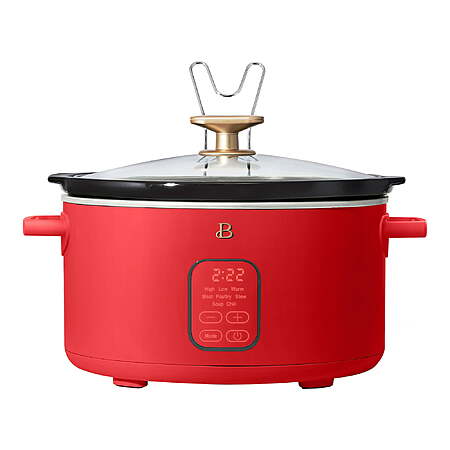Beautiful 6-Quart Programmable Slow Cooker by Drew Barrymore (Tomato Red) $34.48 + Free Shipping w/ Walmart+ or on $35+
