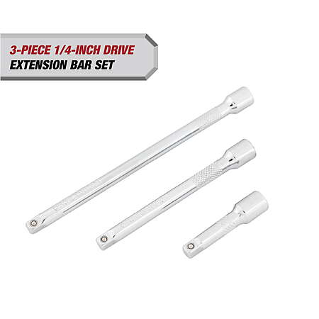 Hyper Tough 1/4" Drive Extension Bar Set (2", 4" & 6") $4.97 + Free Shipping w/ Walmart+ or on $35+