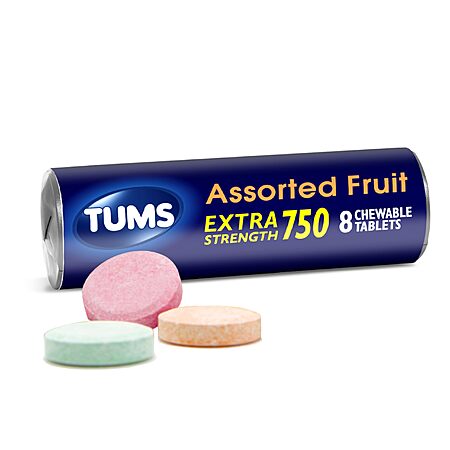 8-Count TUMS Extra Strength Antacid Chewable Tablets (Assorted Fruit) $1.09 w/ S&S + Free Shipping w/ Prime or on $35+