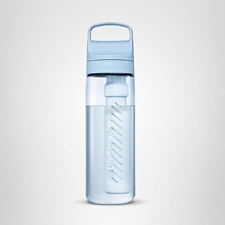 1-Liter LifeStraw Go BPA-Free Travel Water Filter Bottle (Icelandic Blue) $27.97 + Free Shipping w/ Prime or on $35+