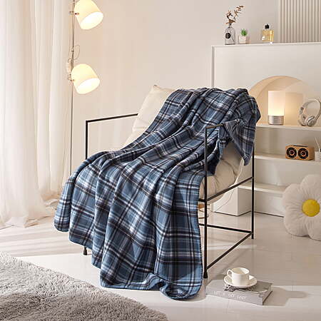 Mainstays 50" x 60" Cozy Fleece Throw Blanket (2 Colors) $4.25