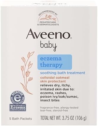 5-ct Aveeno Baby Eczema Therapy Colloidal Oatmeal Soothing Bath Treatment $3.75 w/ S&S