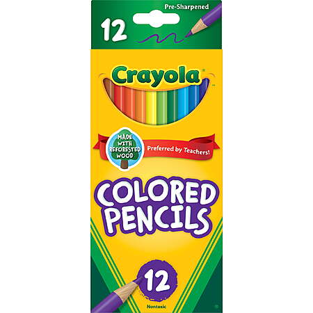 12-Ct Crayola Colored Pencil Set $1