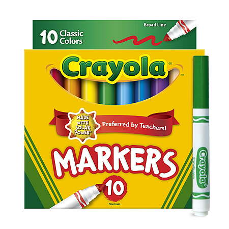 10-Ct Crayola Broad Line Markers $1 + Free Pickup