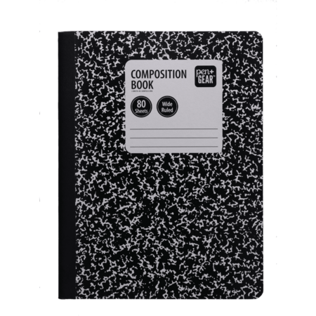 80-Sheet Pen+Gear Wide Ruled Composition Book (Marble) $0.40