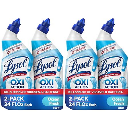 4-Pk 24-Oz Lysol Toilet Bowl Cleaner Gel (Ocean Fresh) $7.05 w/ S&S