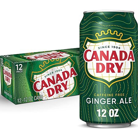 12-Pk 12-Oz Canada Dry Ginger Ale Soda 3 for $14.75 w/ S&S