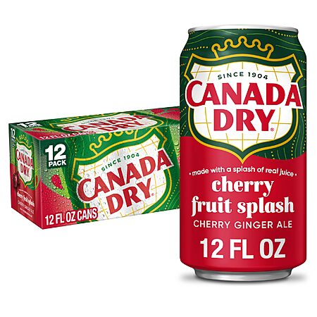 12-Pk 12-Oz Canada Dry Cherry Ginger Ale Fruit Splash 3 for $14.75 w/ S&S