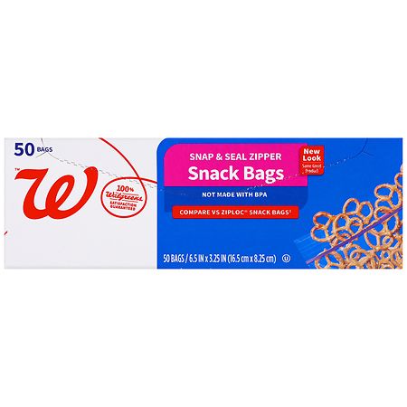 Walgreens Food Storage Bags (various sizes): Freezer, Storage, Snack Bags $0.90 & More + Free Pickup on $10+ Order