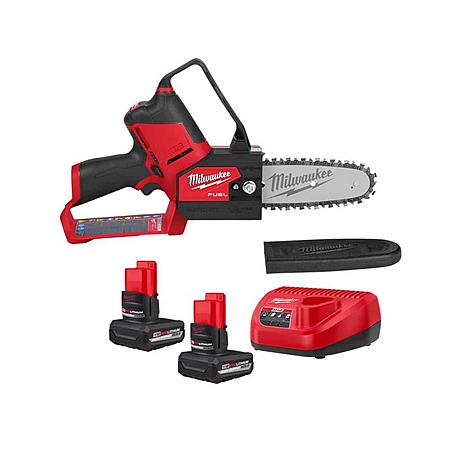 Milwaukee M12 6" 12V Brushless Pruning Chainsaw w/ 2x 5Ah Batteries & Charger $199 + Free S&H
