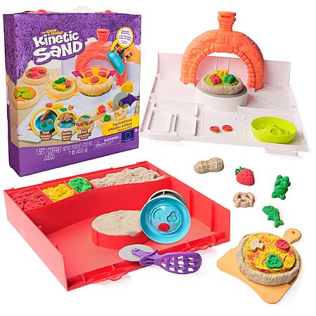 Kinetic Sand SquishPizza Playset w/ 1-Lb Sand, Oven, Tools & Accessories $8.80