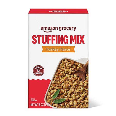 6-Oz Amazon Grocery Stuffing Mix (Turkey Flavor) $0.90 or Less w/ S&S