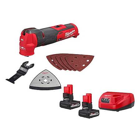 Milwaukee M12 FUEL 12V Oscillating Multi-Tool w/ 2x M12 XC 5 Ah Batteries & Charger $189 + Free S&H