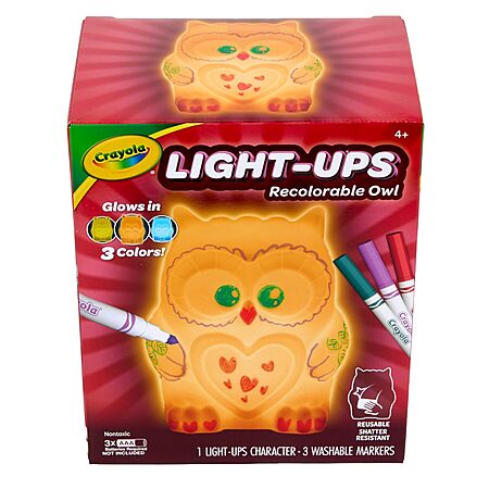 Crayola Light-Ups Recolorable Light-Up Owl w/ 3 Washable Markers $5.20 + Free Shipping w/ Prime or on $35+