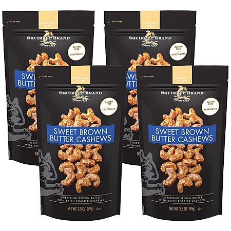 3.5-Oz Squirrel Brand Cashews (Sweet Brown Butter): 4 for $9.07 ($2.27 each) w/ S&S + Free S&H w/ Prime or $35+
