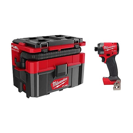 Milwaukee M18 Fuel Packout 2.5-Gal Wet/Dry Vacuum & M18 Fuel 1/4" Hex Impact Driver $189.00 + Free Shipping