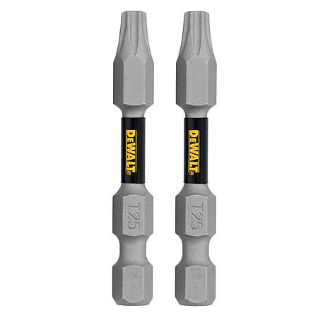DEWALT Tough Grip 2-Pack 2" T25 Torx Screwdriver Bits $2.48 & More + Free Store Pickup at Lowe's or Free Shipping on $35+