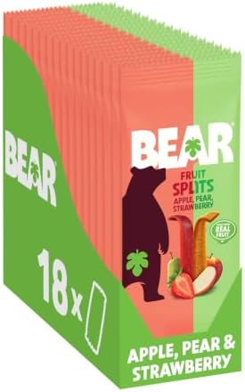 18-Pack 0.7-Oz BEAR Real Fruit Snack Splits (Apple & Strawberry or Raspberry & Pineapple) $10.89 + Free Shipping w/ Prime or on $35+