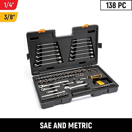 138-Piece Gearwrench 1/4" and 3/8" Drive 72-Tooth 6-Point Professional Tool Set $79.97 + Free Shipping
