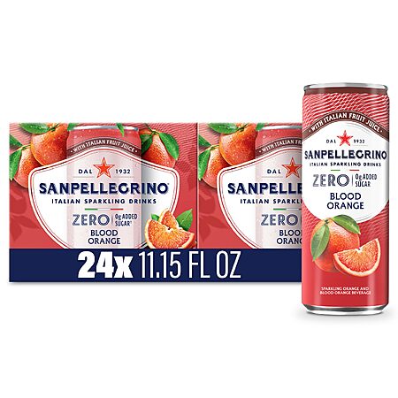 24-Pack 11.15-Oz Sanpellegrino Zero Sugar Blood Orange Italian Sparkling Drink $13.18 w/ S&S + Free Shipping w/ Prime or on $35+