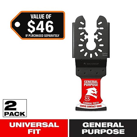 2-Pack Diablo Amped Demo Demon 1.25" W Carbide General Purpose Oscillating Blade $11 + Free Shipping