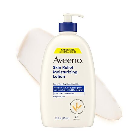 33-Oz Value Size Aveeno Skin Relief Fragrance-Free Moisturizing Body Lotion $11.67 w/ S&S + Free Shipping w/ Prime or on $35+