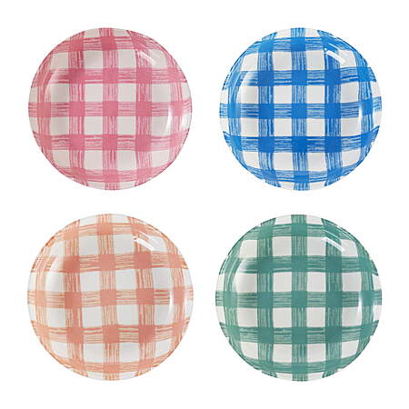 4-Pack Way to Celebrate Ceramic Dinner Bowls w/ Checkered Pattern (Mixed Colors) $3.98 + Free Shipping w/ Walmart+ or on $35+