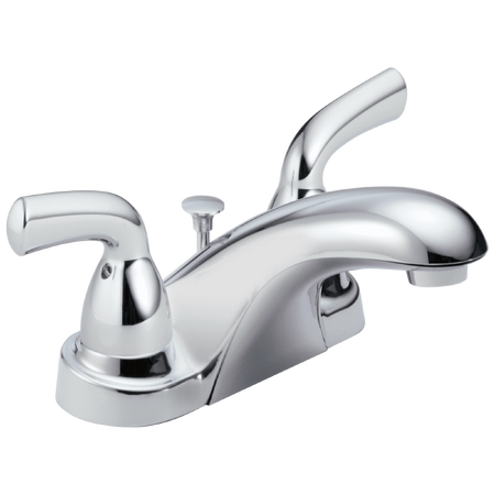 Delta Foundations 4" Centerset Double Handle Bathroom Faucet (Chrome)