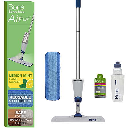 Bona Air Spray Mop Multi-Surface Floor Cleaning Kit w/ Microfiber Pad & Lemon Mint Concentrate + $10 Walmart Cash for $19.97 + Free Shipping w/ Walmart+ or on $35+