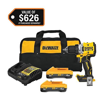 Select Home Depot Stores: DeWALT 20V XR 1/2" Drill/Driver Kit w/ 2x 4Ah Batteries $134.50 (In-Store Only)