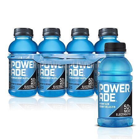 8-Pack 12-Oz POWERADE Mountain Berry Blast Sports Drinks: 2 for $7.50 w/ S&S + Free Shipping w/ Prime or on $35+