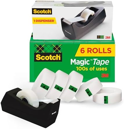 6-Pack 3/4" x 1000" Scotch Magic Tape w/ Desktop Dispenser $10.43 + Free Shipping w/ Prime, Walmart+ or on $35+