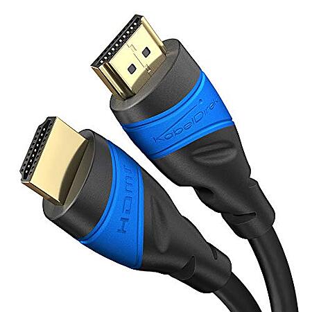 6' KabelDirekt 8K/4K High Speed HDMI Cable (Black/Blue) $3.99 + Free S&H w/ Prime or $35+