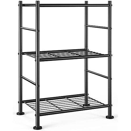 Sakugi 3-Tier 18"x12"x30" Adjustable Metal Wire Storage Shelving Unit (Black) $19.99 + Free Shipping w/ Prime or on $35+