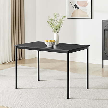 Mainstays Black Indoor Rectangular Dining Table $54 + Free Shipping